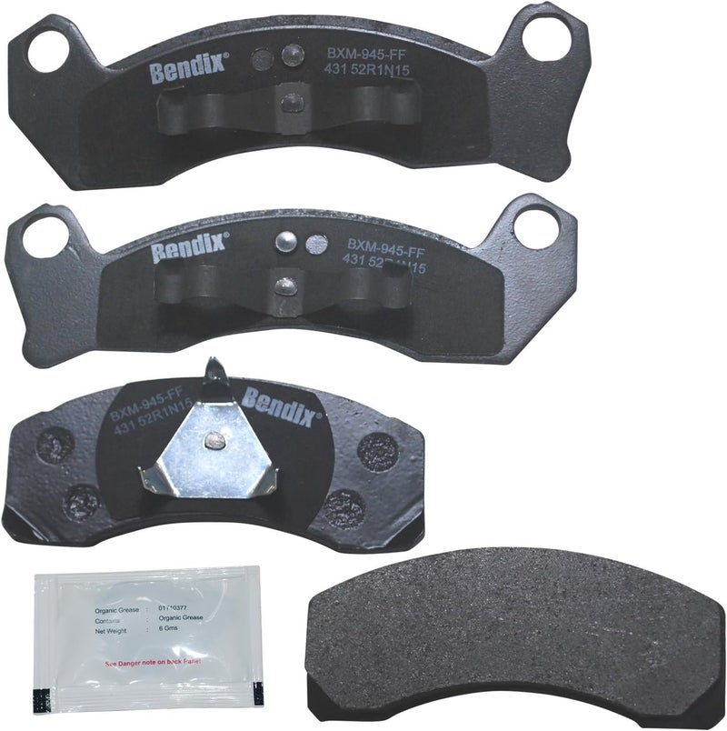 Bendix بطانات فرامل أمامية شبه معدنية Priority1 CFM431 لفورد موستانج 1993-1987، ثندربيرد 1988-1985، ميركوري كوغار 1986-1985 - Image 1